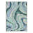 Tonicka Vortex Abstract Machine Washable Blue / Purple / Beige Indoor Area Rug with Non-Slip Backing-1002006418