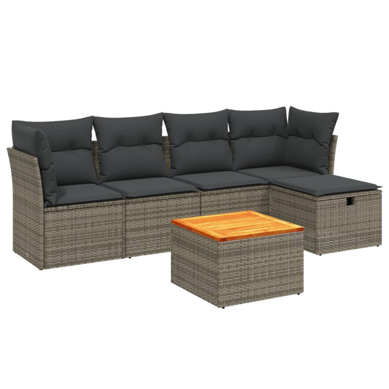 Vidaxl Garden Sofa Set Grey