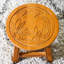 Tabouret en bois avec beauté florale naturelle - bois d'hévéa-118776965