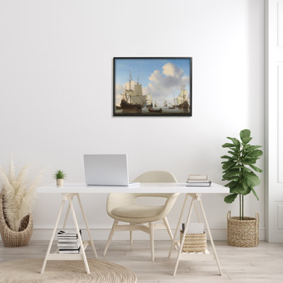 «Dutch Ships at Sea» par One1000paintings, peinture sur toile flottante