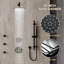 Système de douche mural complet à 3 fonctions SlideLux avec 3 jets de corps et barre coulissante-110585258