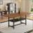 A 71 * 35.4 Inch Dining Table With A Tabletop Cleverly Pieced Together By Four Walnut Textured MDF Boards. The Desktop Has A 43.3 * 19.7 Storage Platform. Very Suitable For Family Gatherings,Etc-249118917