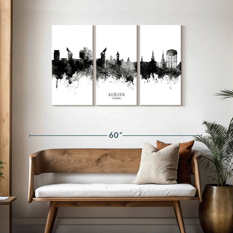 Tergel Auburn Alabama Skyline III, H 28 po x l 45 po