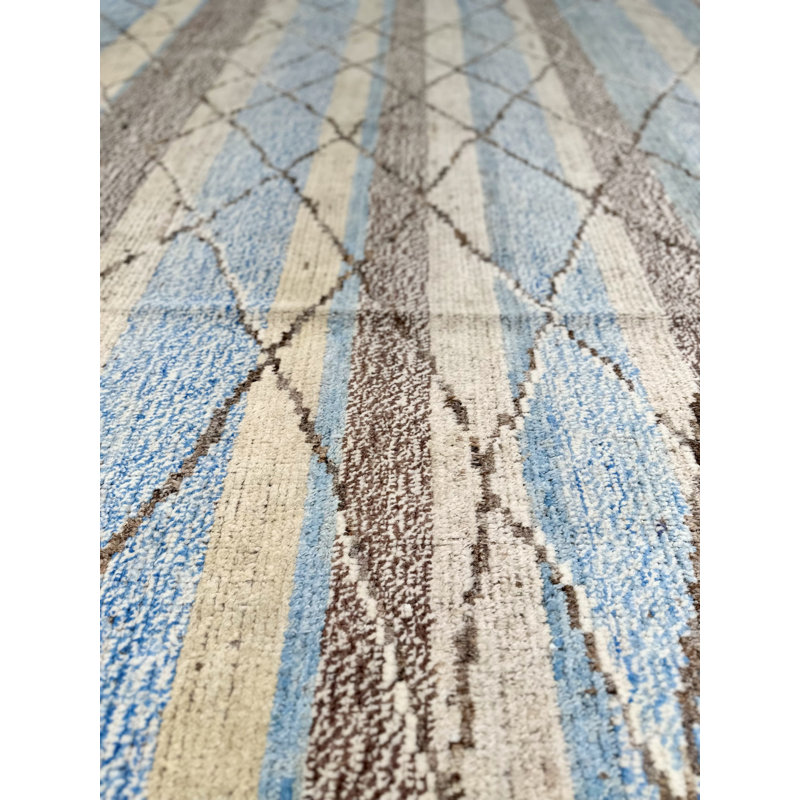 Modern Moroccan One-of-a-Kind 9'7" X 11'10" Hand Knotted Area Rug