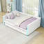 Lit de jour rembourré double TG avec lit gigogne simple, lumière DEL et pieds centraux-594917529