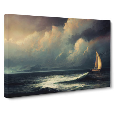 Sailing Boat On The Sea - Wrapped Canvas Painting