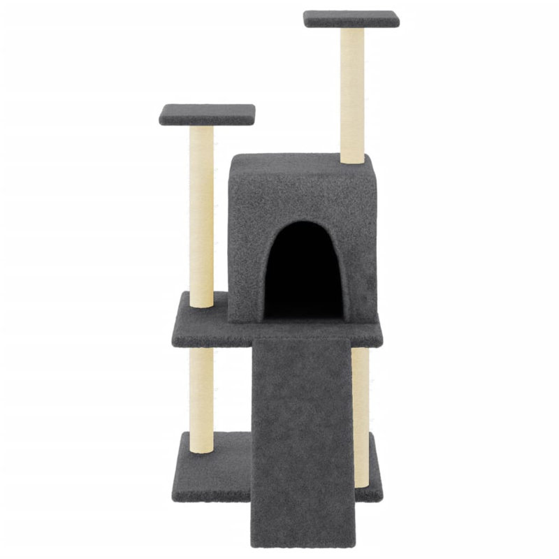 110 cm H Cat Tree / Condo, Dark Grey