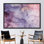 Abstrait art abstrait marbré mauve et rose - décoration murale scintillante moderne avec encre alcoolisée