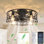 50cm Farmhouse Reversible Caged Ceiling Fan with Light Kit And Remote