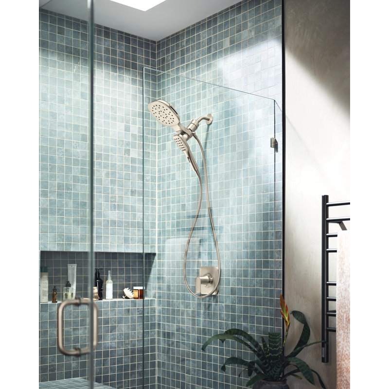 Pomme de douche double Verso, Nickel brossé