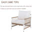 Ensemble 3 pièces de chaises longues 2 pièces Boho