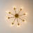 Mid-century 8-light Water Patternede Glass Semi-flush Mount-1681351496