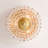 Jessica Brushed Brass 3-Light 11.8" Crystal Basket Flush Mount