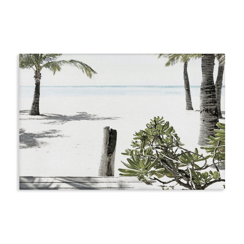 Toile de paysage Shoreline Palms, conception par Noah Bay, H 16 po x l 24 po