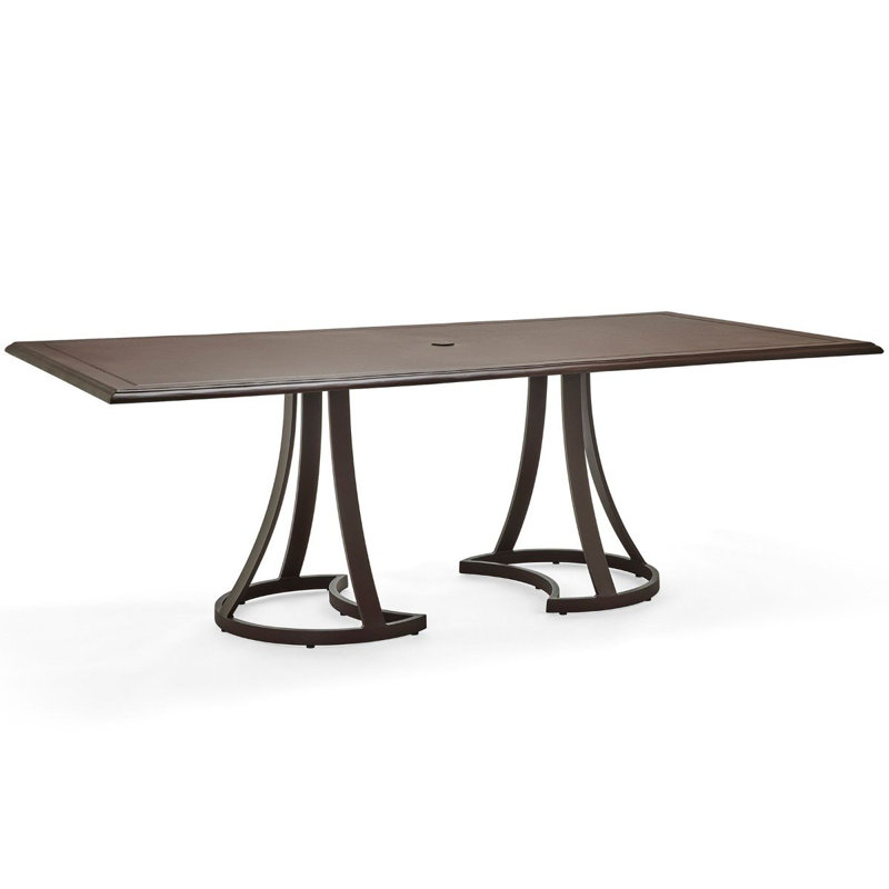Table de parasol rectangulaire, Noir texturé