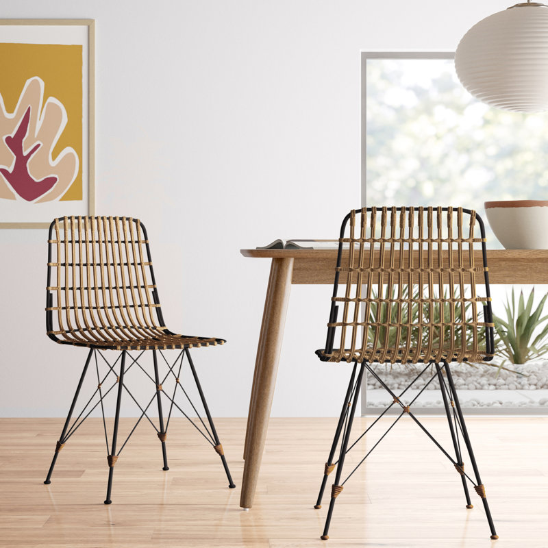 Chaise d'appoint Lisdale, Naturel / noir