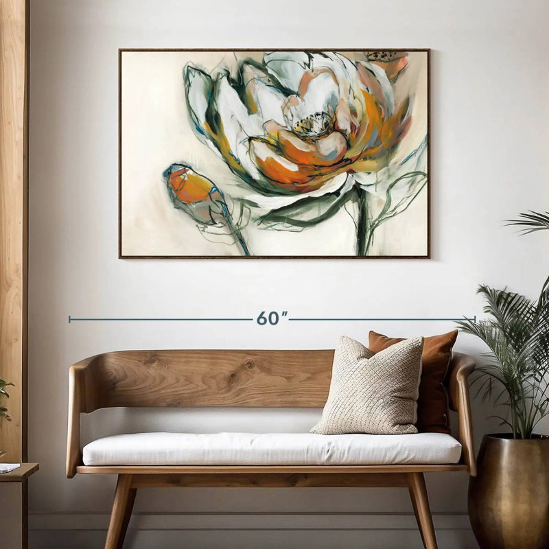 Bloomed, 46" X 31", Floating Frame Walnut