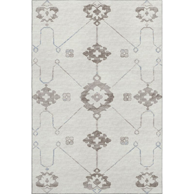 Premium Machine Washable Taquoia AMF122 Taupe Rug