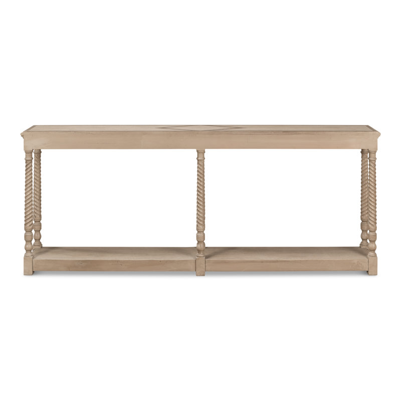 Barn Grey Pinewood Console Table with Twist Spindle Legs