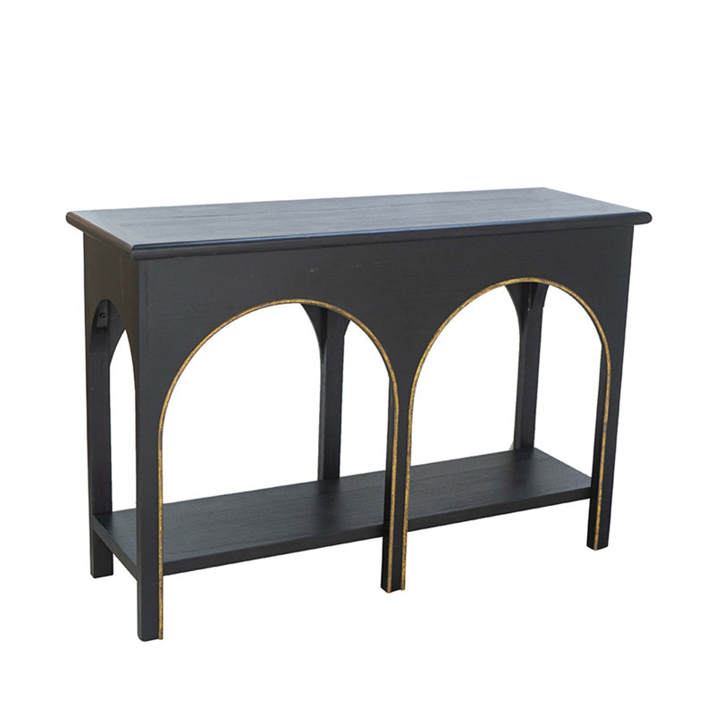 Console élégante et moderne avec des accents dorés
