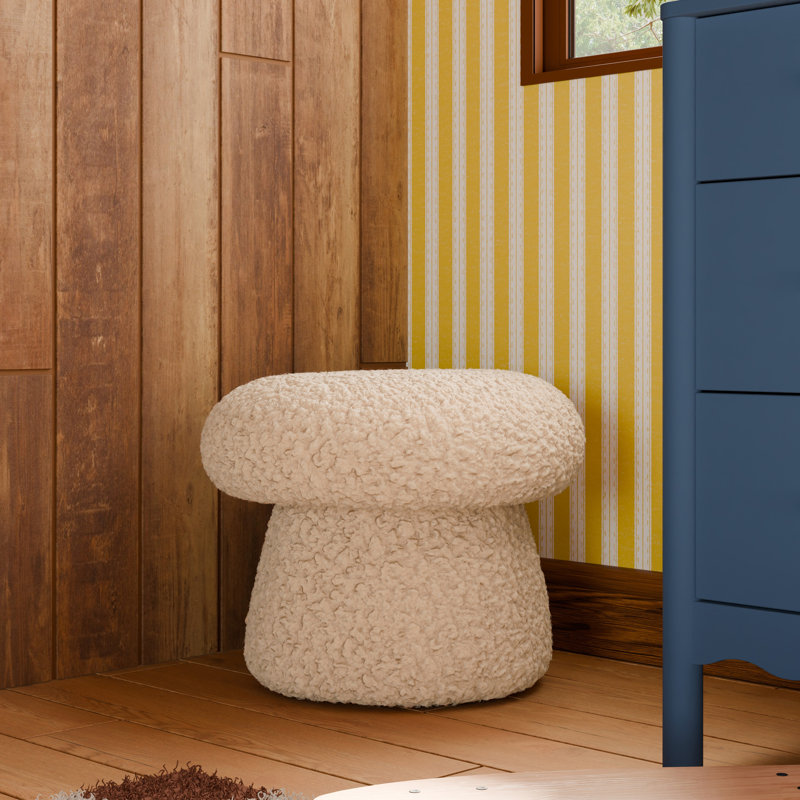 Mushroom Pouf, Chai Shearling, Standard
