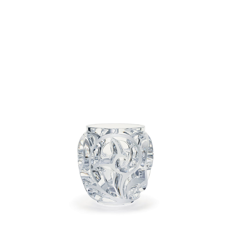 Tourbillons Handmade Crystal Table Vase, 10.51" H x 9.45" W x 9.45" D, Clear
