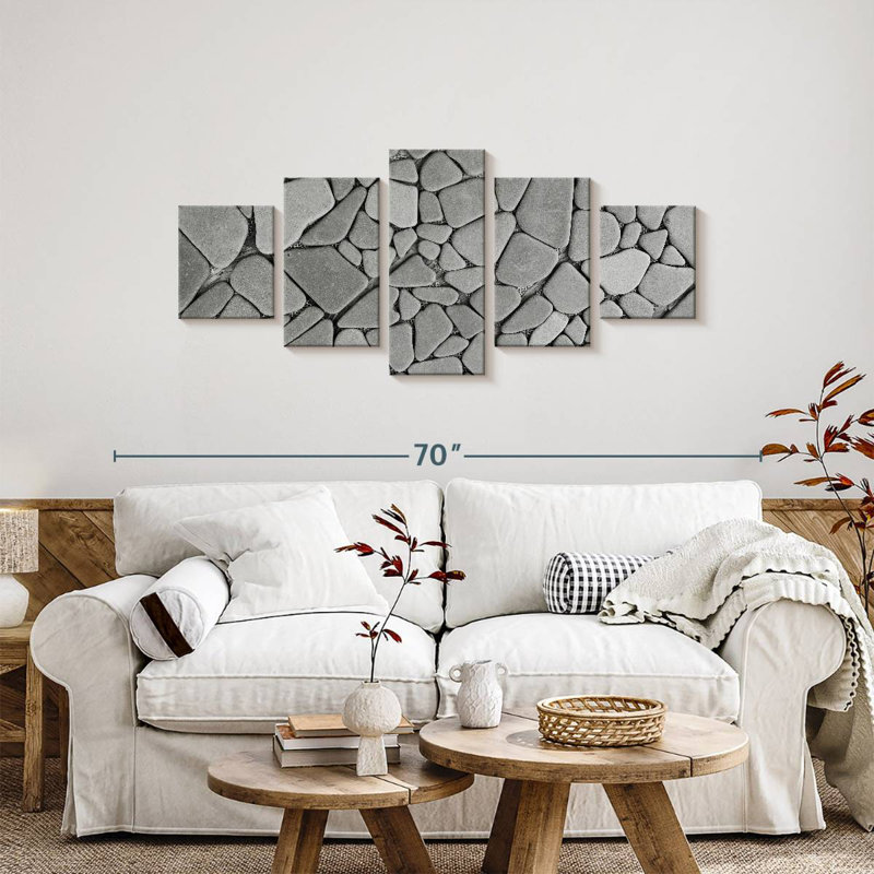 Stone Mosaic Pattern, 24" H x 55" W
