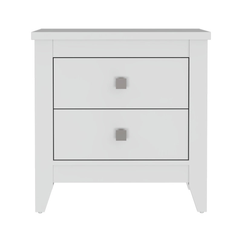 Stevonte 26.62'' W Metal Nightstand, White