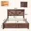  Cadre de lit double avec tête de grange 49,2 po Tryston Farmhouse-1340099090-1340099091