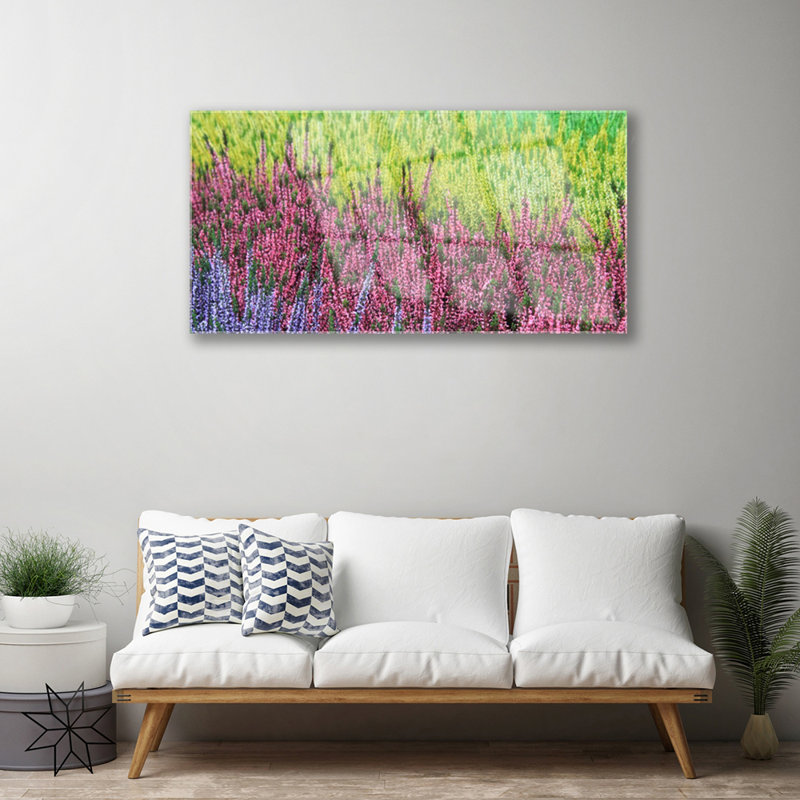 Floral Flower - No Frame Print on Glass