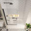 Paroi de douche, avec verre trempé de 1/4 po et barre à serviettes