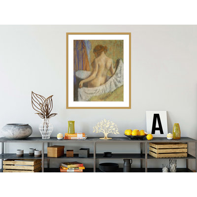 «After the Bath» par Edgar Degas, impression giclée sur cadre