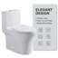 Toilette allongée une pièce avec chasse d'eau Tornado, chasse double 1,1 / 1,6 GPF, hauteur ADA 17 po, siège à fermeture en douceur