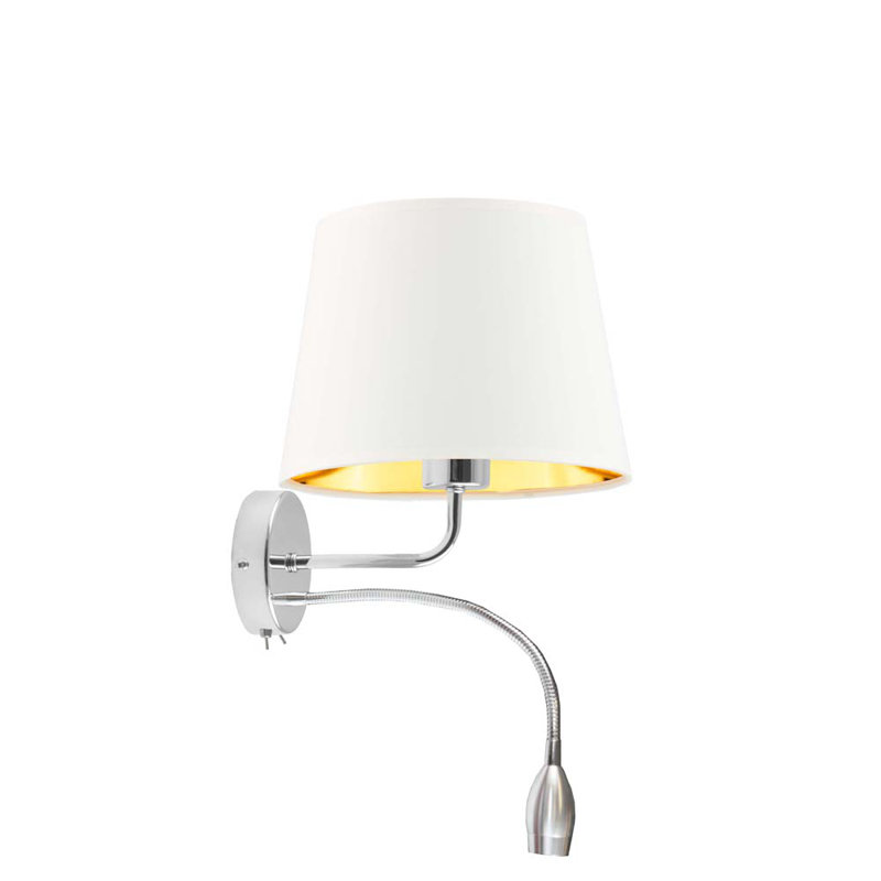 Gedral Steel LED Armed Sconce, White