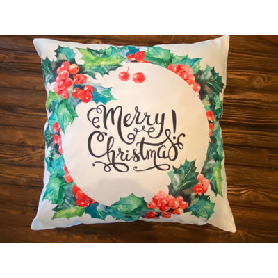 Coussin de Noël couronne