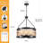 6 - Light 18.9" Dimmable Metal Drum Cage Candle Chandelier-1315321856