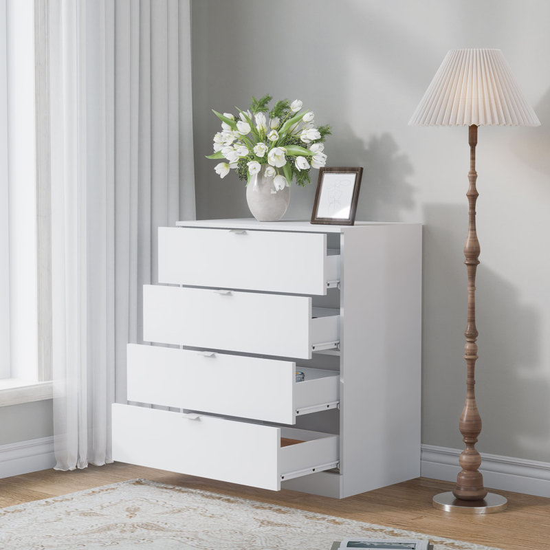 Chest Of 4 Drawers Cd401, White