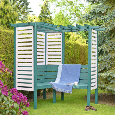 Clematis Solid Wood Pine Outdoor Bench