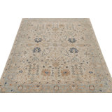 Oushak Hand Knotted Silk Floral Area Rug