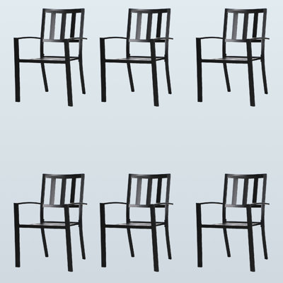 Leonard Premium All-Weather Wicker Outdoor Stacking Dining Armchair
