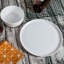 Service de table 16 pièces TDA Series 12, blanc naturel coupé, service pour 4, blanc