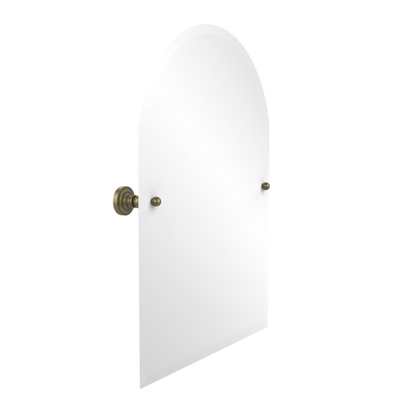 Miroir d'appoint arqué 21 "x 26" Marchmont, Laiton antique