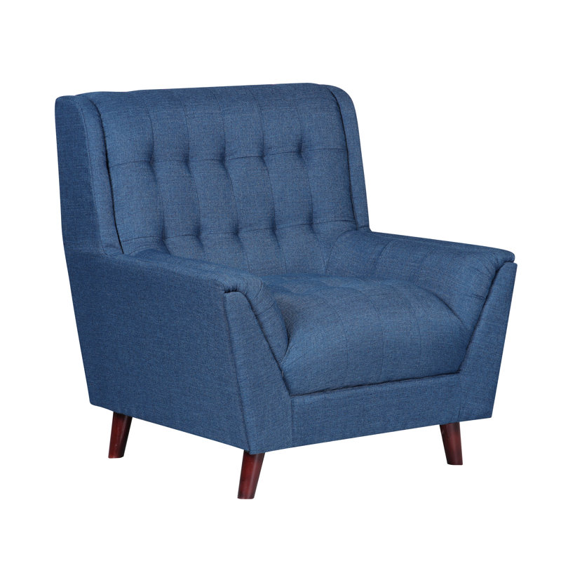 Asha Upholstered Armchair, Ocean Blue