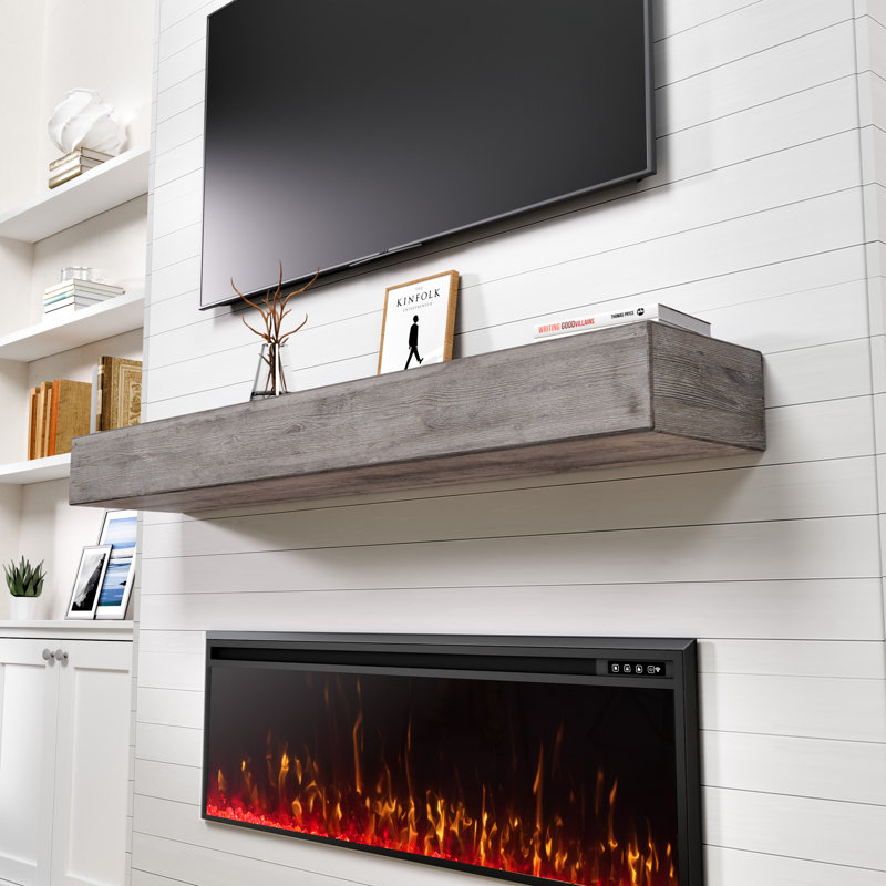 Fireplace Mantel, 60", Gray