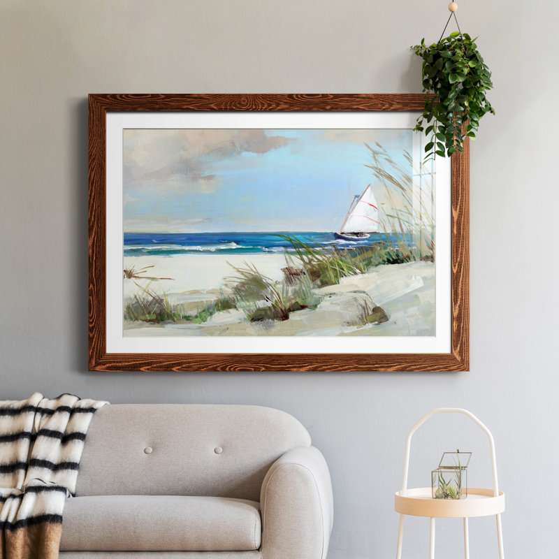 Brise de midi - Peinture encadrée, Cadre en érable, H 31 po x l 44 po x P 1 po