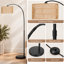 175cm Rattan Arched/Arc Floor Lamp