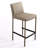 Faux Leather Bar Stool Assembled 26"H Upholstered Counter Stool with Padded Seat & Metal Footrest, for Kitchen Island Bar Counter Dining-1563613587