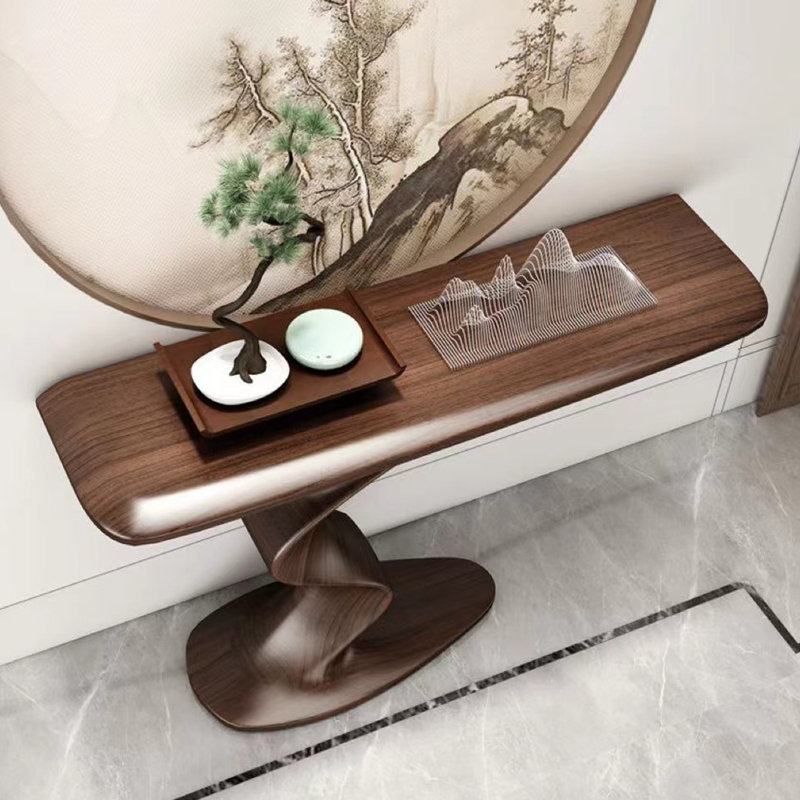 Table de véranda moderne et simple en bois massif, H 33,8 po x l 59 po x P 14,9 po