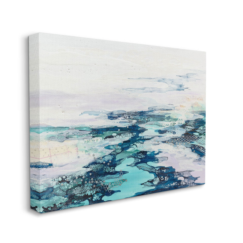 "Abstract Ocean Water Composition" par Stacy Gresell, H 16 po x l 20 po x P 1,5 po