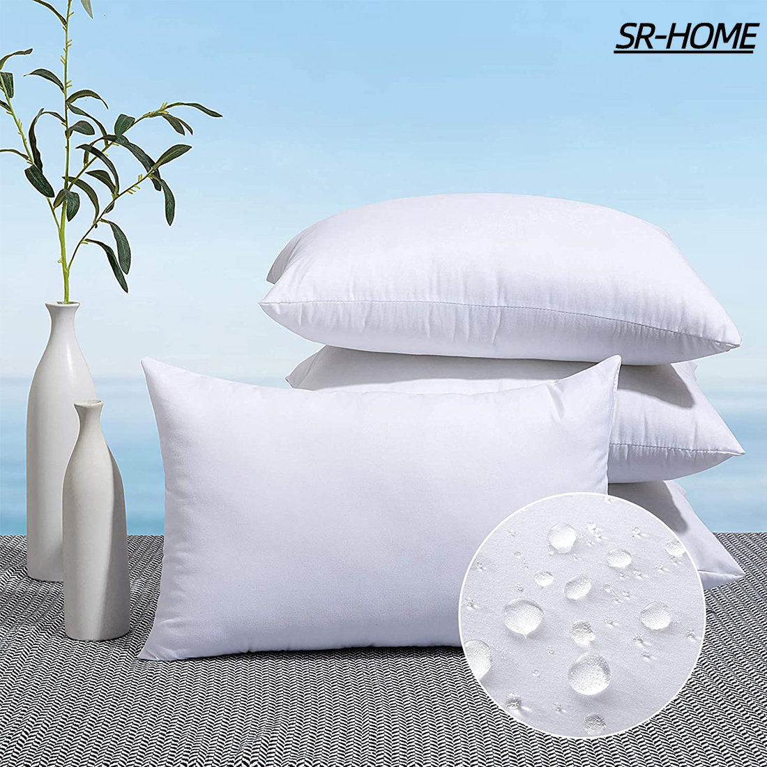 Fennco Styles 100% Poly Fiber Pillow Filler Insert - White - Made in USA